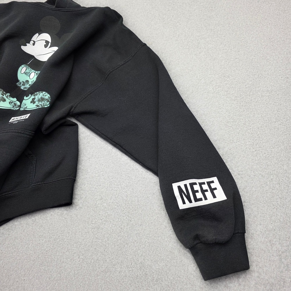 Neff X Disney Mickey‎ Mouse Streetwear Hoodie Adult Large Black Sweatshirt - Picture 6 of 11